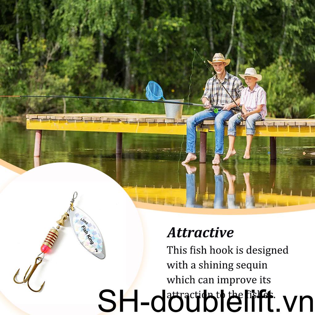 Mồi Câu Cá Giả Bằng Kim Loại Cứng Có Móc Câu Lấp Lánh