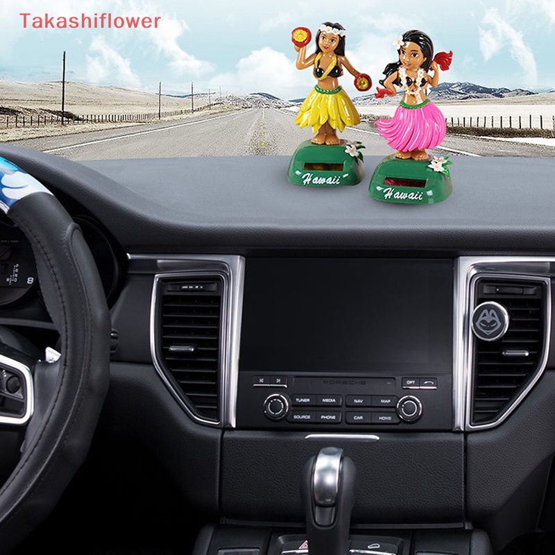 (Takashiflower) Búp Bê Lắc Đầu Nhảy Múa Năng Lượng Mặt Trời Trang Trí Bảng Điều Khiển