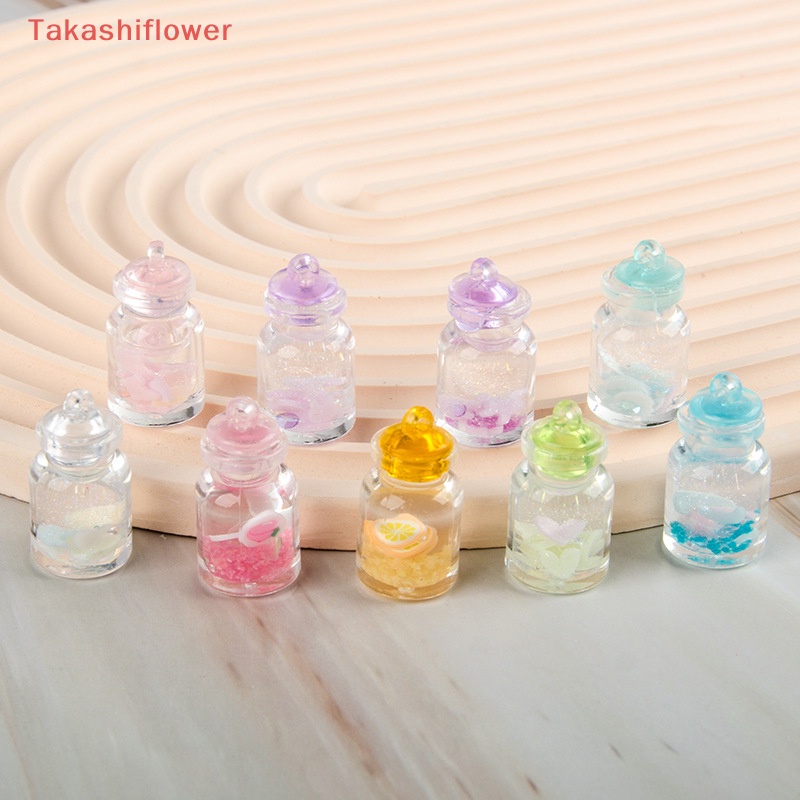 Set 10 Mặt Dây Chuyền Resin DIY Hình Lọ Hoa Hoạt Hình Phát Sáng Đáng Yêu