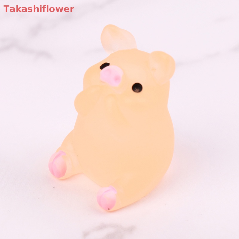 Set 5 / 10 Quả Bóng Dạ Quang Hình Chú Heo Mochi Dễ Thương Trang Trí Đồ Chơi Giảm Căng Thẳng DIY