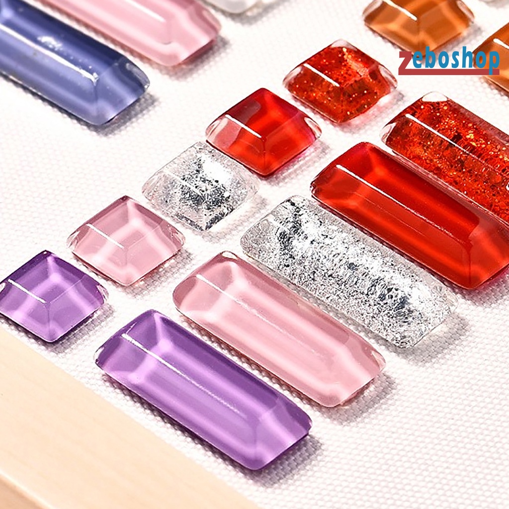 Set 24 Que Trưng Bày Đầu Móng Tay Gọn Nhẹ Nhiều Hình Dạng Trong Suốt