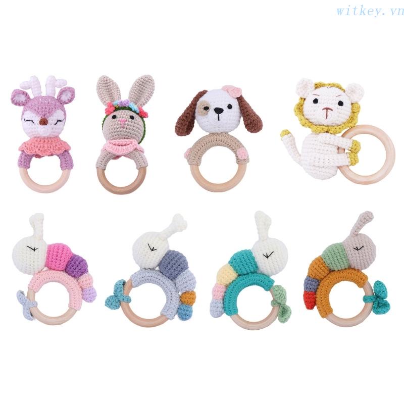 Lục Lạc Đồ Chơi Bằng Len Móc Nhiều Màu Sắc Dễ Thương Cho Bé