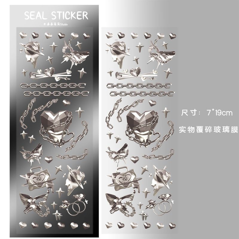 Miếng Dán Trang Trí Tai nghe không dây 3D Love Series Goo