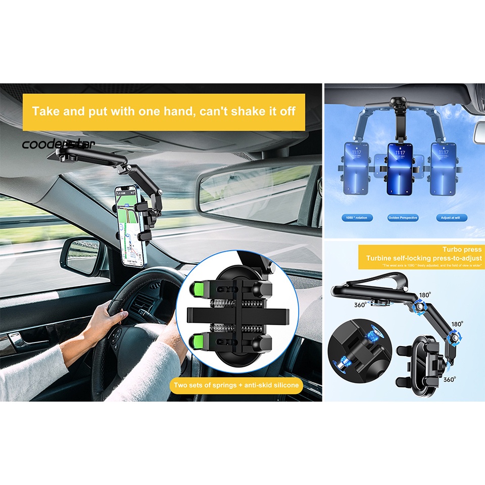 Giá Đỡ Điện Thoại Gắn Tấm Che Nắng Xe Hơi Tiện Dụng