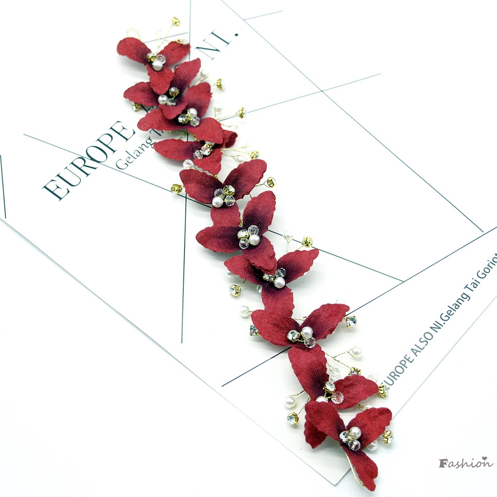 Băng Đô Cài Tóc Đính Hoa Nhỏ Sang Trọng Cho Cô Dâu