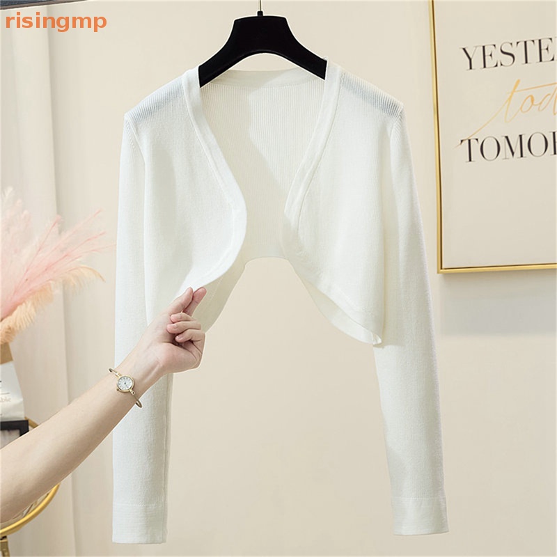 Áo Cardigan Màu Trơn Thoáng Khí Phong Cách Hàn Quốc Thanh Lịch Cho Nữ