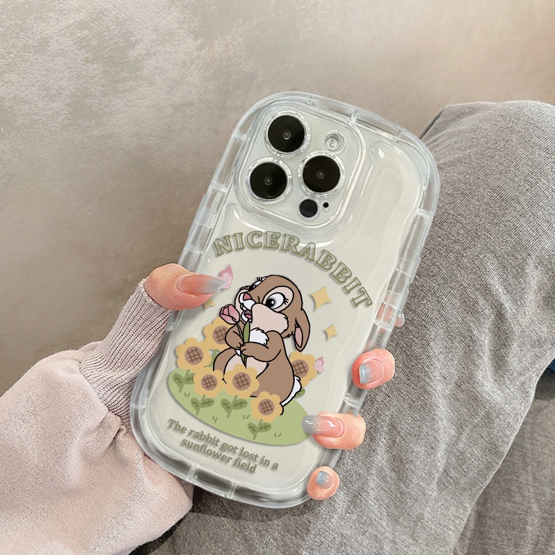 Ốp Điện Thoại Silicon TPU Mềm Trong Suốt Chống Sốc In Hình Thỏ Dễ Thương Cho IPhone 13 11 14 12 Pro XS Max X XR 7 + 8 Plus