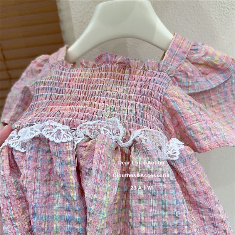 Đầm Công Chúa Mùa Hè 2023 Tay Phồng Phong Cách Thời Trang Mới Cho Bé Gái