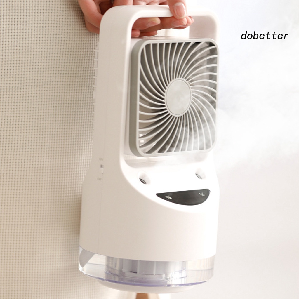 Quạt Điều Hòa Không Khí 4000mAh Hai Đầu 3 Tốc Độ Có Đèn LED Hiển Thị Mini Tiện Dụng Cho Gia Đình