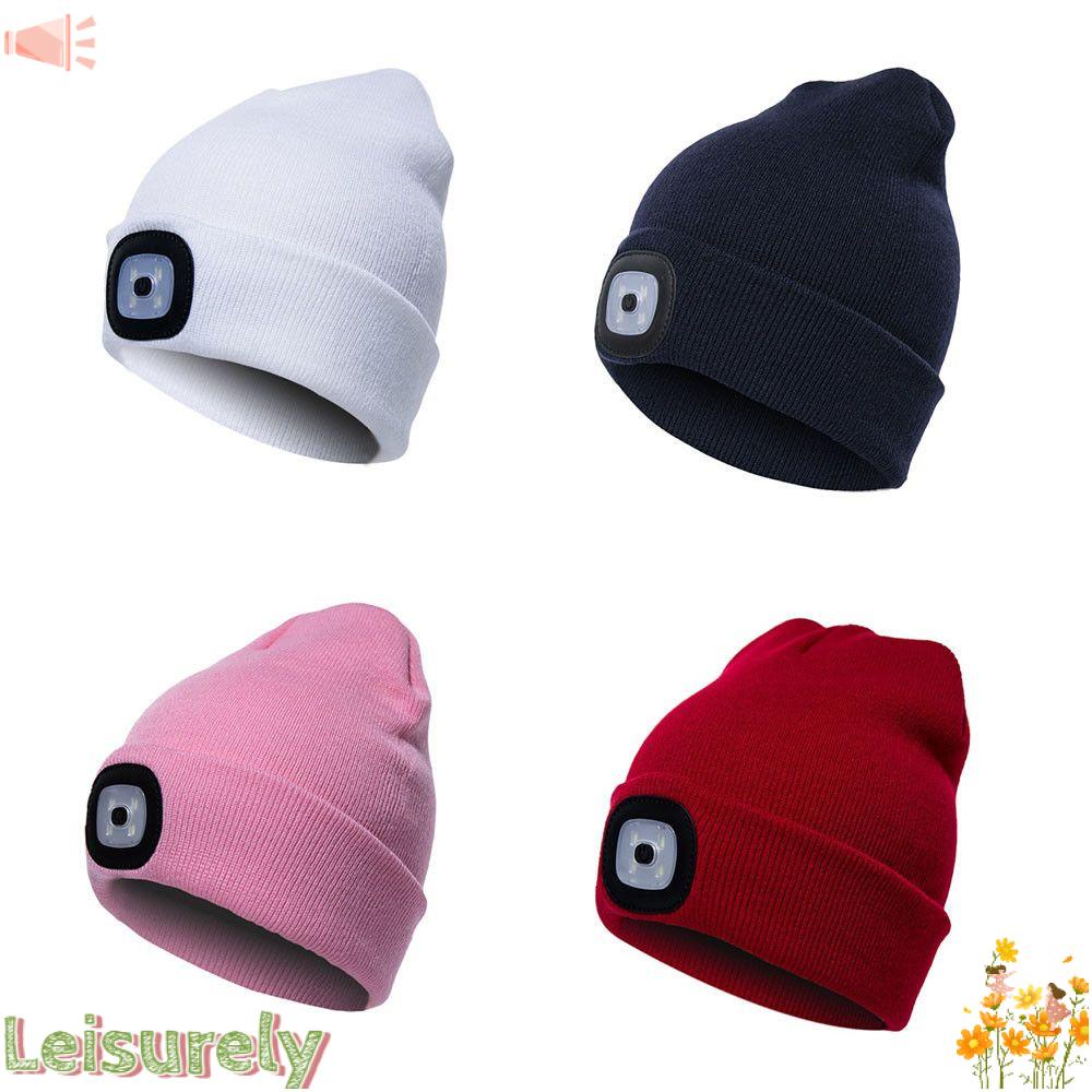 Mũ Len Dệt Kim Thể Thao Có Đèn LED Nhiều Màu Thời Trang Thu Đông