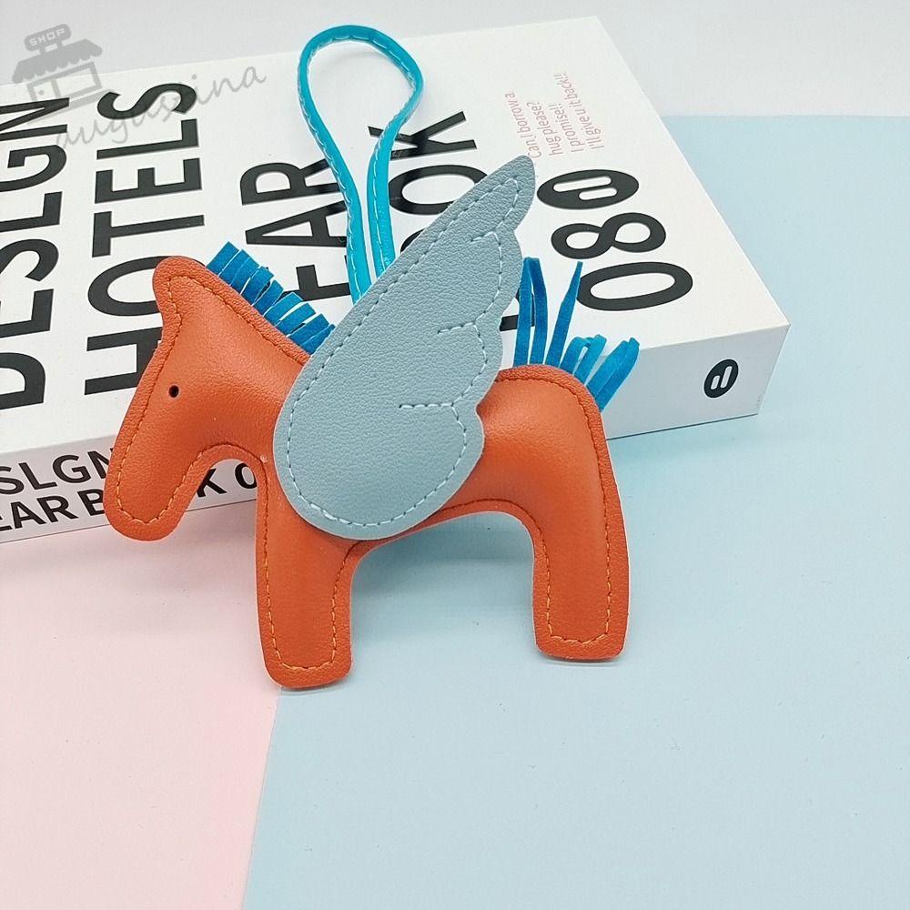 Móc Khóa Da PU Hình Ngựa AUGUSTINA Xinh Xắn