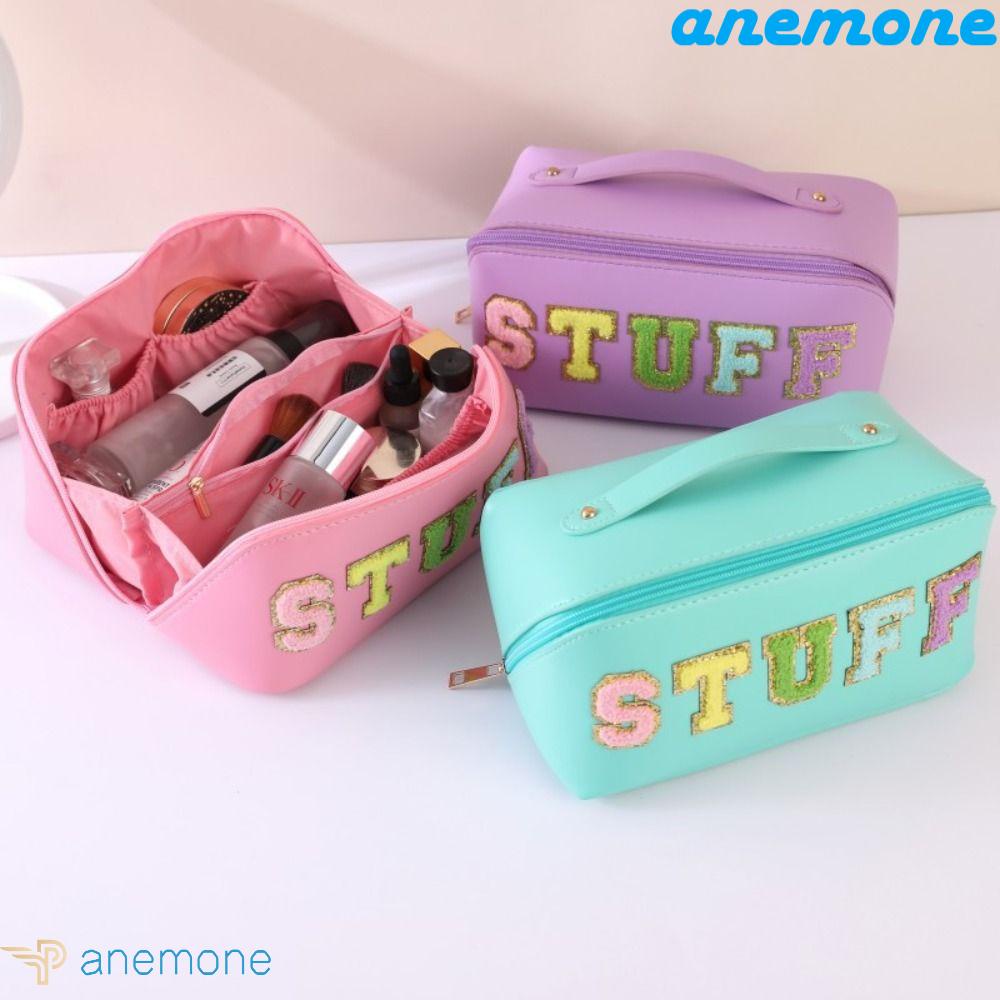 Giá Đỡ Cọ Trang Điểm / Mỹ Phẩm Cỡ Lớn Chống Thấm Nước Thêu Chữ Tiện Dụng