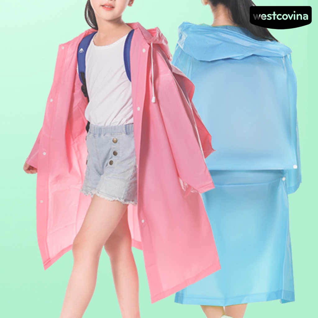 [COD]☁Áo Mưa Bằng EVA Thân Thiện Với Môi Trường Chống Nước Có Mũ Trùm Cho Bé