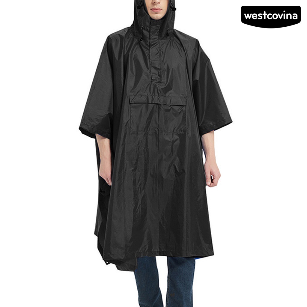 [COD]☁Áo Mưa Có Mũ Trùm Một Kích Thước Kẻ Sọc Phản Quang Unisex