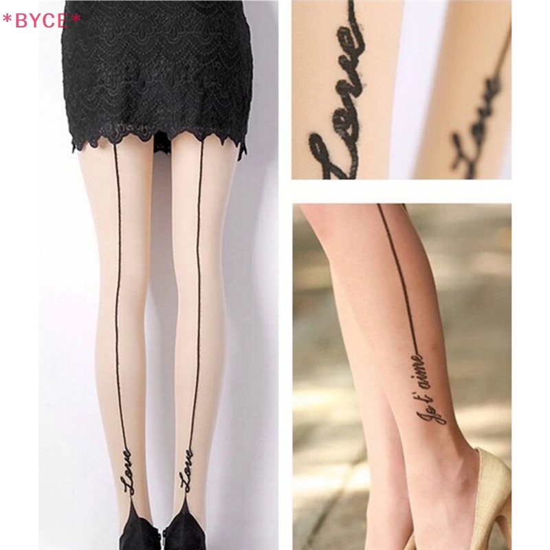 Quần Tất In Chữ Tiếng Anh Gợi Cảm Cho Nữ Mới