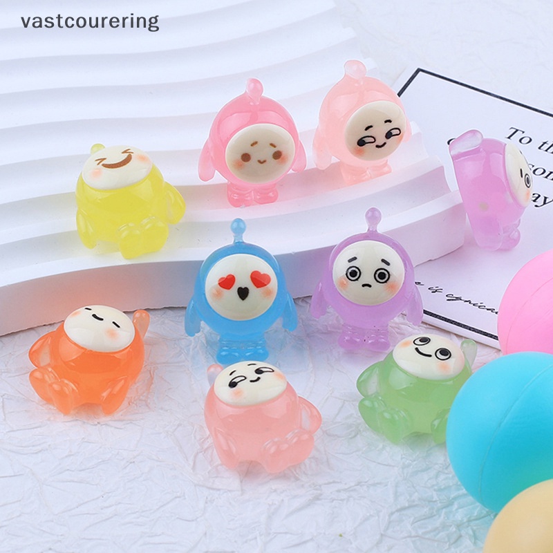 Bộ 5 Đồ trang trí Nhân Vật Hoạt Hình Bằng Nhựa Resin Phát Sáng Trang Trí Xe Hơi / Vườn Quà Tặng