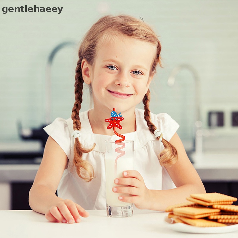 Ống Hút Nhựa PVC Cong Hình Động Vật Hoạt Hình Sáng Tạo Có Thể Tái Sử Dụng