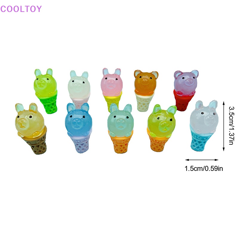 Set 2 Búp Bê Đồ Chơi Mini Hình Que Kem Hoạt Hình Có Hương Thơm Phát Sáng Trang Trí Tiểu Cảnh