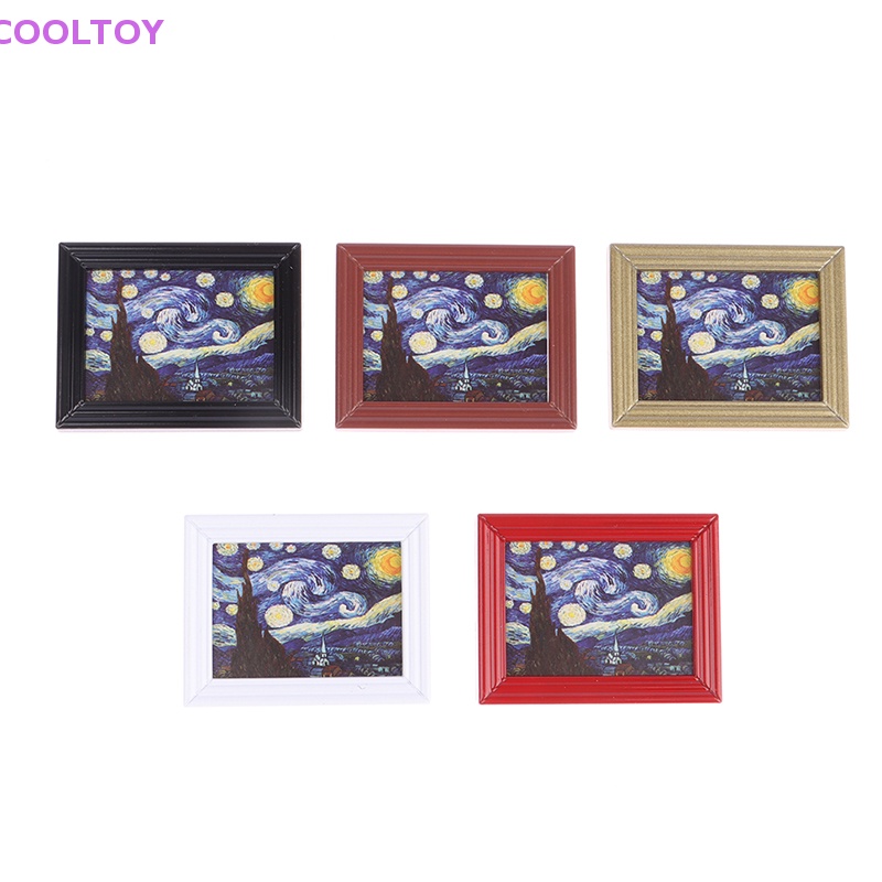 Tranh Sơn Dầu Hình Bầu Trời Sao Treo Trang Trí Nhà Búp Bê Tỉ Lệ 1: 12