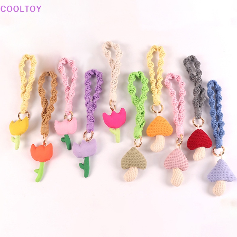 Vòng Đeo Tay / Móc Khóa Hình Hoa Tulip Bằng Vải Thời Trang Hàn Quốc Cho Nữ
