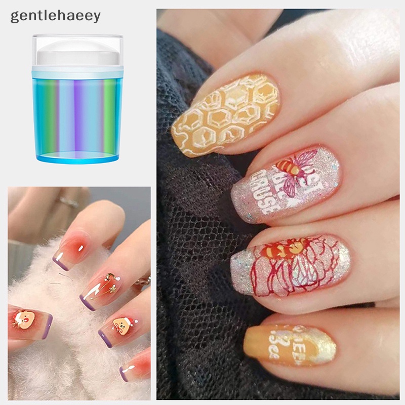 Bộ Dụng Cụ In Vẽ Móng Nghệ Thuật Bằng Silicone Với Tay Cầm Kim Loại