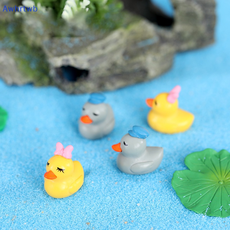 Set 5 Phụ Kiện Trang Trí Bể Cá Thủ Công Hình Vịt Sáng Tạo Mới