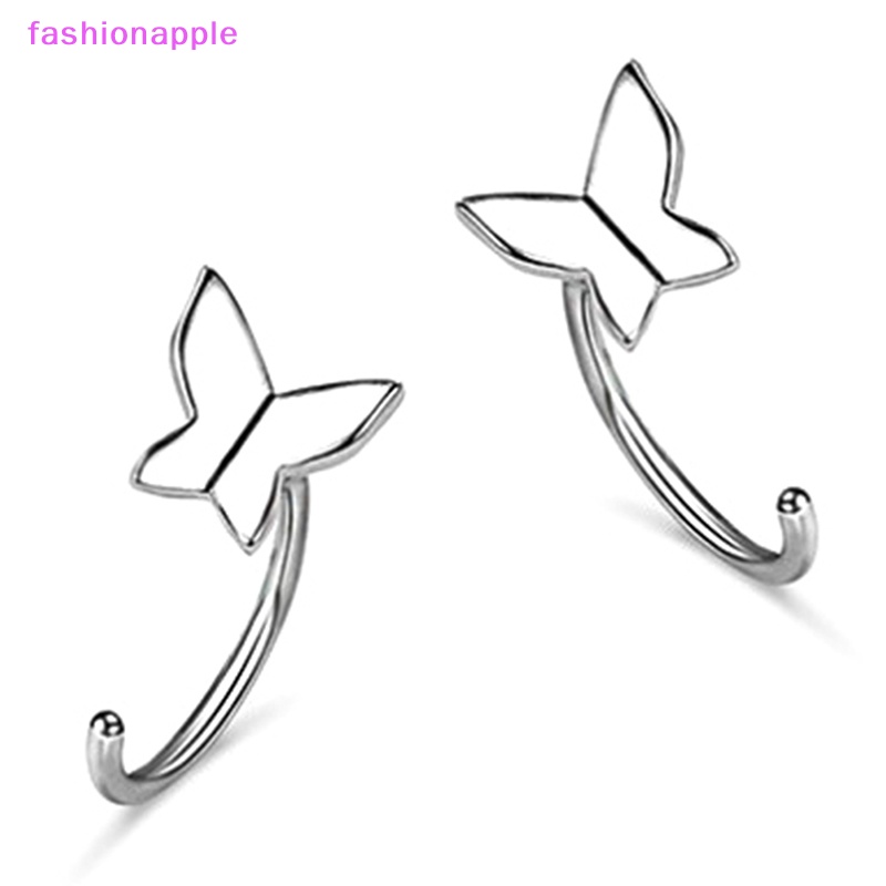 HUGGIES Khuyên Tai Vòng Hở Đính Đá Dễ Thương Cho Nữ