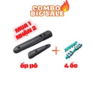Ốp pô spark đen nhám chế gắng mọi loại xe tặng kèm 4 ốc titan