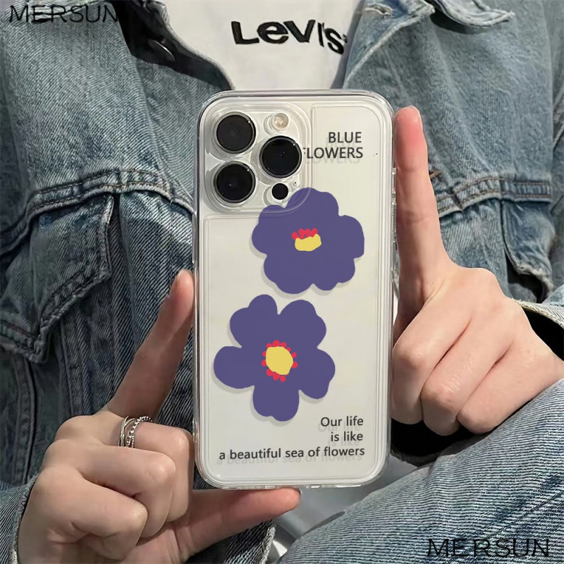 ✅Ốp Điện Thoại Mềm Chống Sốc Họa Tiết Hoa Đơn Giản Cho Iphone 11iphone12 6In 1314pro78max plus 7XRO