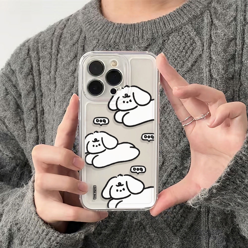 ✅Ốp Điện Thoại Mềm Chống Sốc In Hình Cún Dễ Thương Cho Iphone 12 1378plus max14pro 116Inch