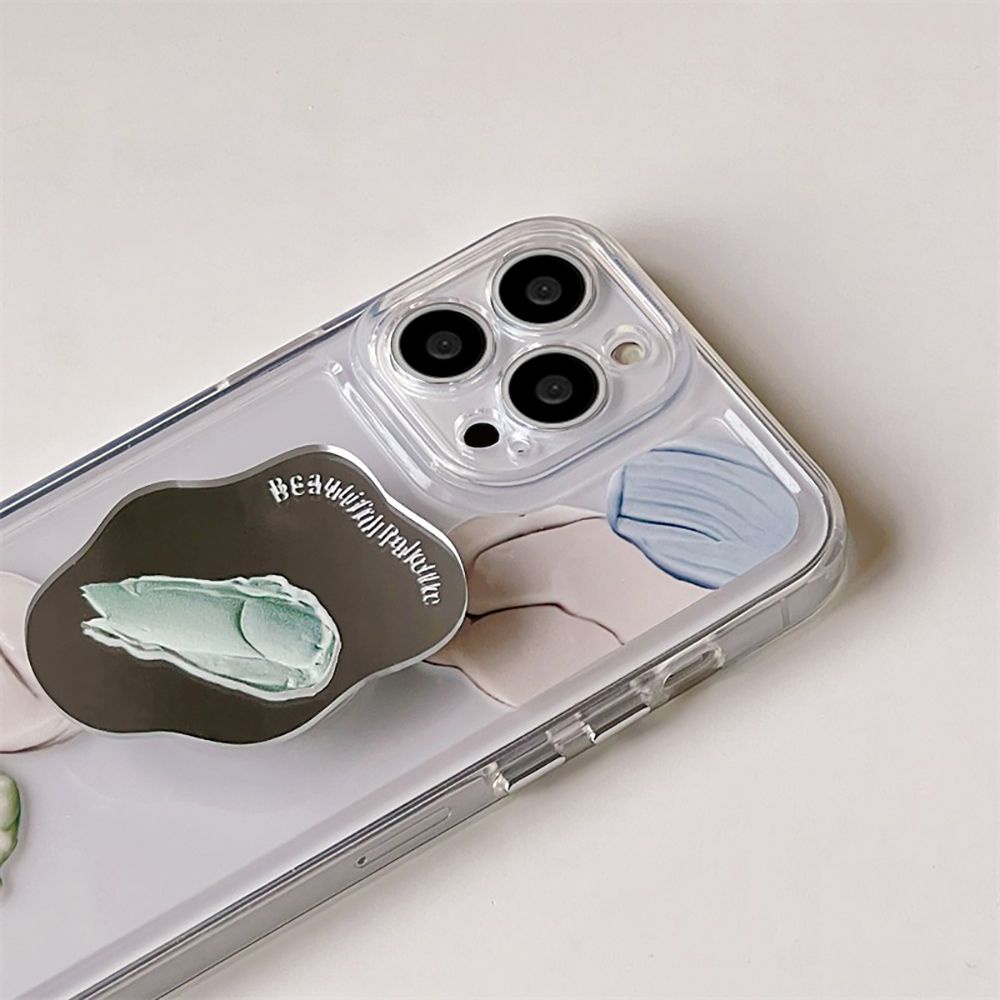 Ốp Điện Thoại TPU Mềm Chống Sốc Có Giá Đỡ Màu Graffiti Cho IPhone 14 Pro Max 13 12 11 Pro Max XS XR 7 8 Plus