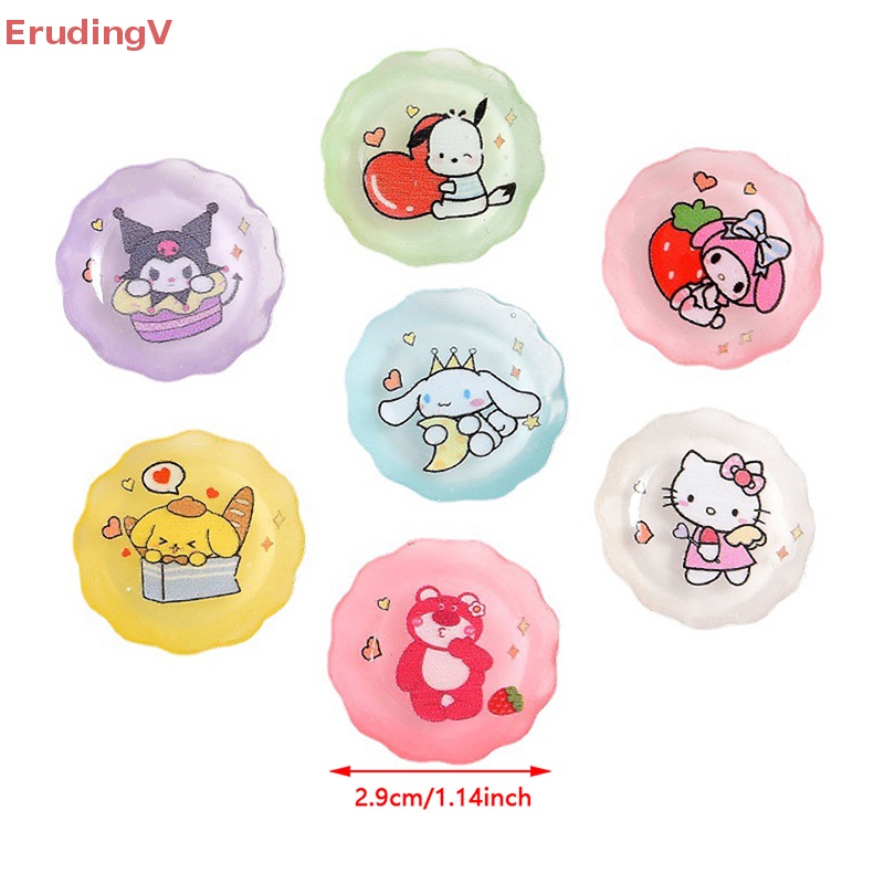 [ErudingV] Set 10 Đĩa Sanrios Hoạt Hình Mini Bằng Nhựa Resin Làm Đồ Thủ Công Trang Trí Điện Thoại Trẻ Em [Mới]