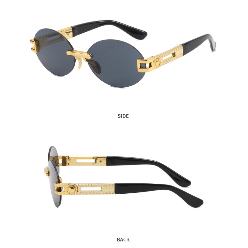 Kính Mát Hình oval Không Gọng Mới Cho Nam Nữ