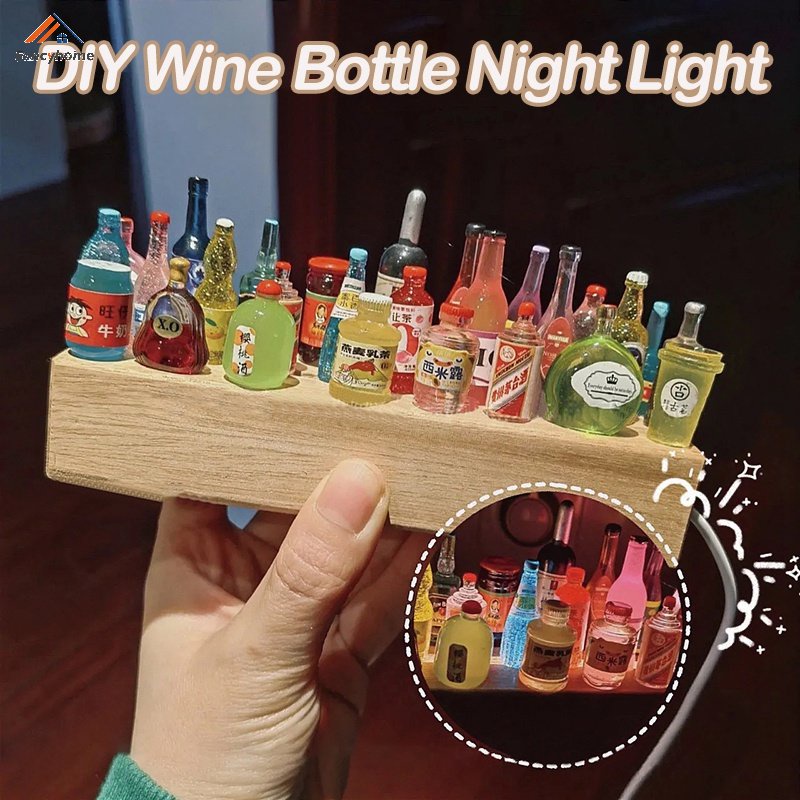 Đồ trang trí Chai Rượu Mini Bằng Nhựa Resin Gọn Nhẹ Trang Trí Nhà Cửa / Làm Quà Tặng Cho Bé DIY