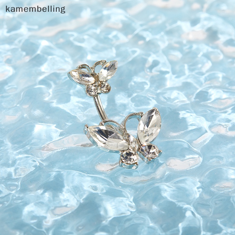 Khuyên Rốn Hình Bướm Đính Đá Pha Lê Dễ Thương Quyến Rũ Thời Trang Cho Nữ