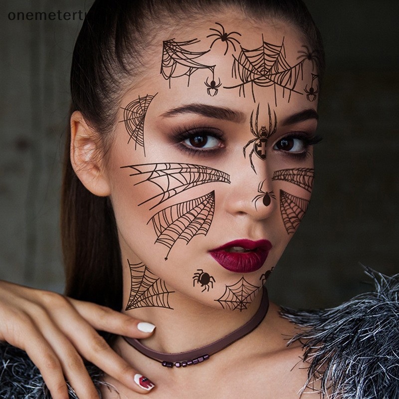 1 Tấm Hình Xăm Dán Trang Trí Mặt Chủ Đề Halloween Chống Nước