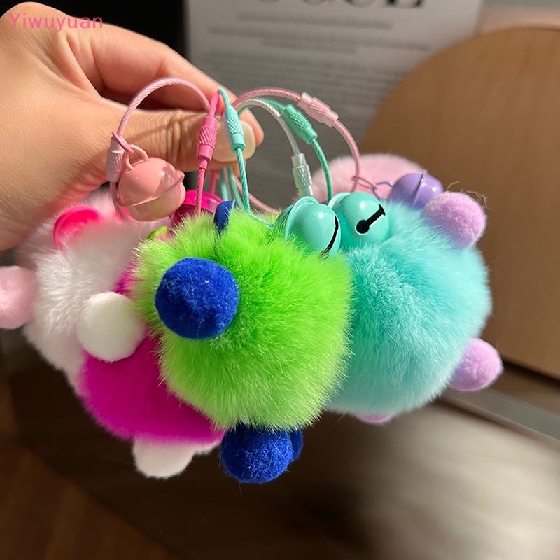 < Yiwuyuan > Móc Khóa Banh Lông Thỏ Thật Dễ Thương Thời Trang Sáng Tạo Dành Cho Nữ