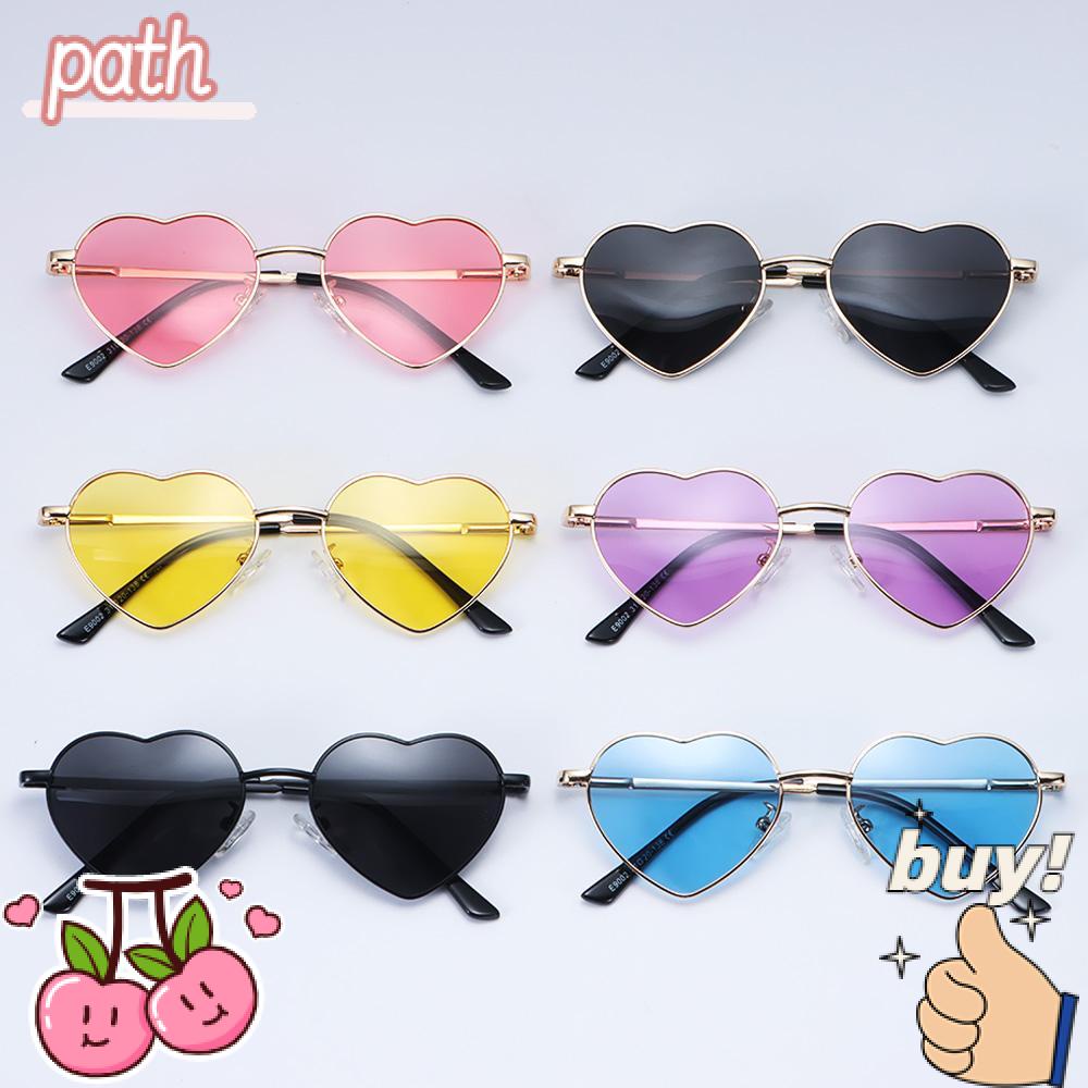 Kính Mát Gọng Kim Loại Hình Trái Tim Dễ Thương Cho Bé