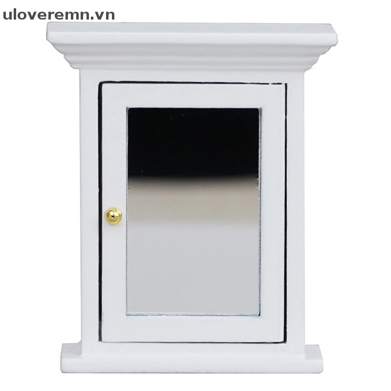 Mô Hình Tủ Quần Áo Trung Hoa Cổ Điển Tỷ Lệ 1 / 12 Kèm Gương Trang Trí Nhà Búp Bê