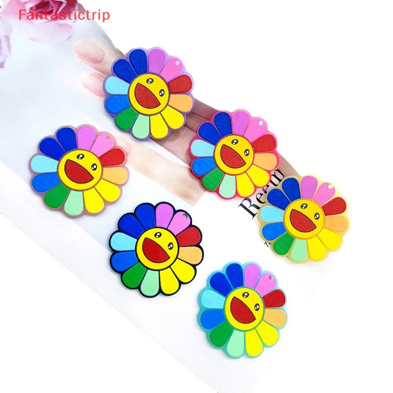 [Fantastictrip] Móc Khóa Acrylic Phát Quang 45mm Hình Hoa Hướng Dương Nhiều Màu Mới