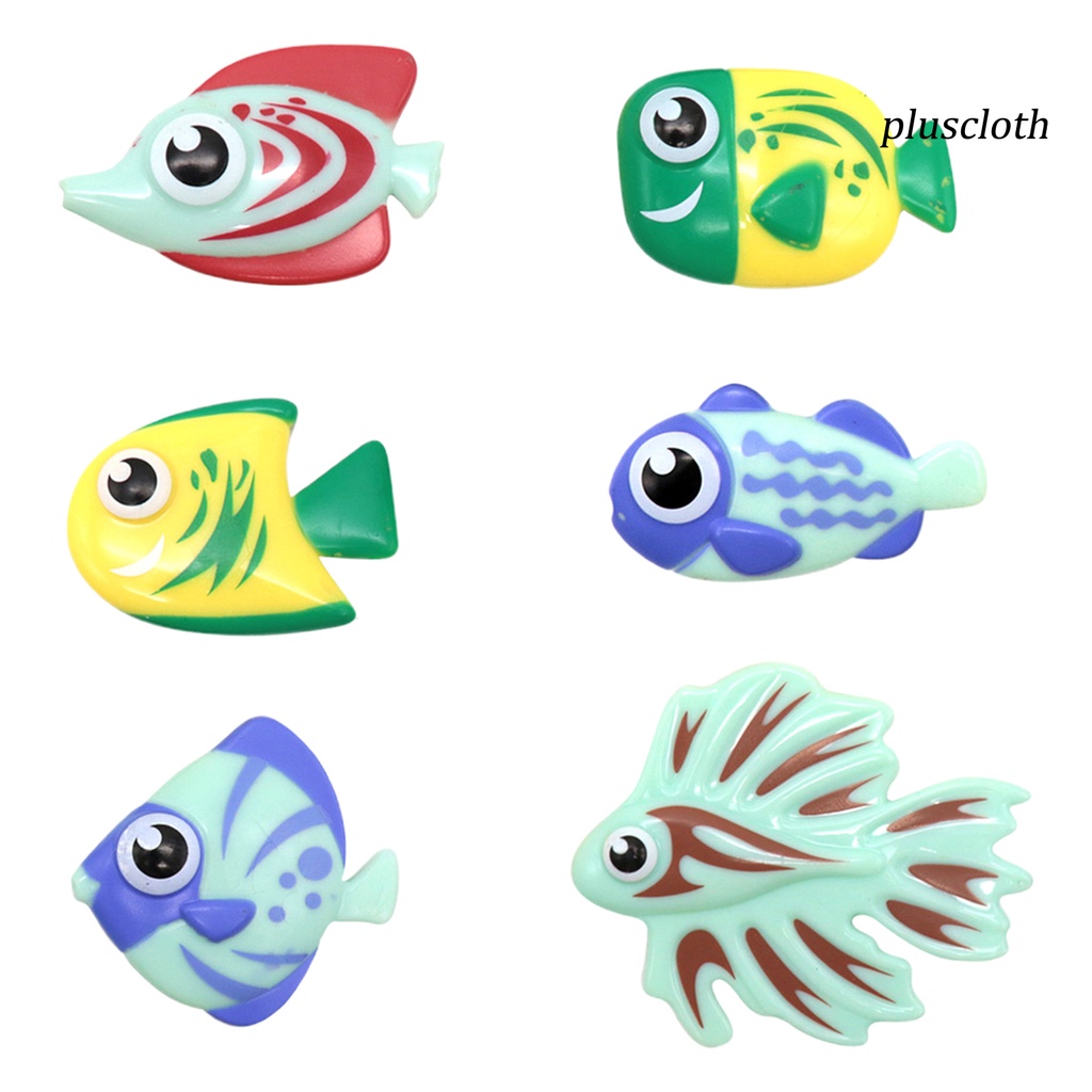 Bộ 6 Cá Nhựa PVC Đồ Chơi Nhiều Màu Sắc Cho Bé