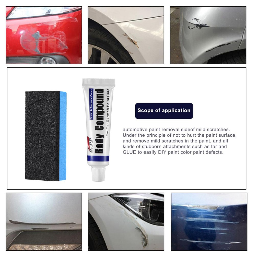 Car Wax Styling Body Grinding Compound Mc308 Paste Set Scratch Paint Care Shampoo Auto Polishing Polish [Q/10]