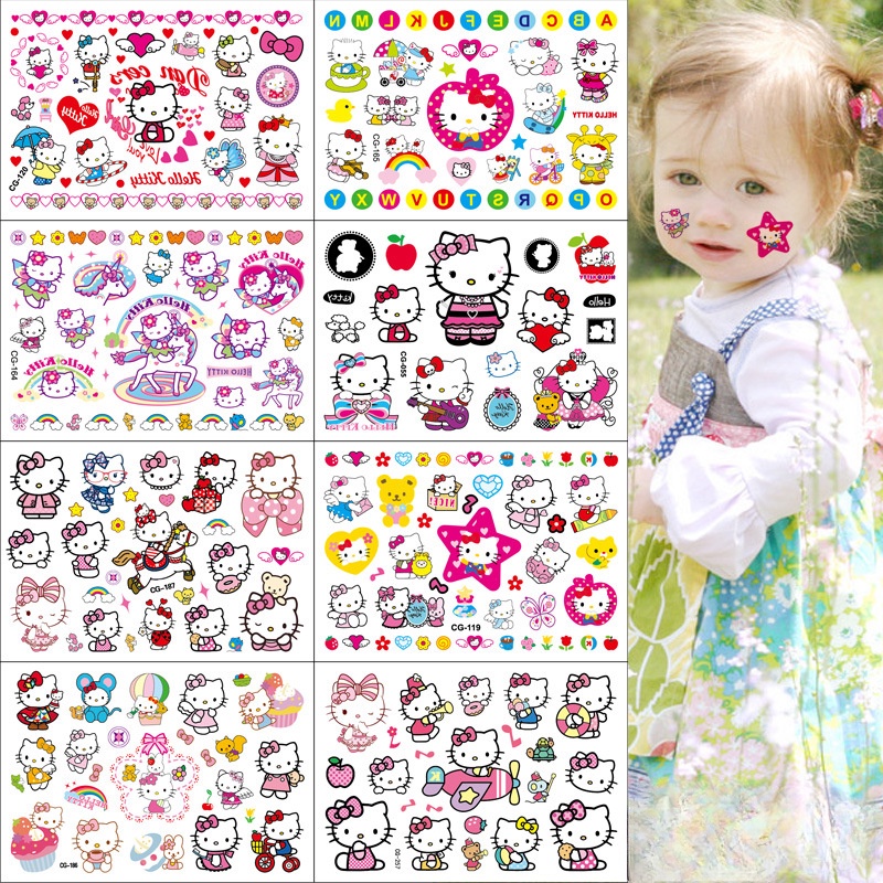 Hình Xăm Dán Tạm Thời Hình Hello Kitty