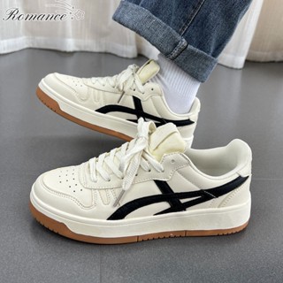 GUDETU❤Giày Thể Thao Màu Kem Thoáng Khí Phong Cách retro Thời Trang Cho Nữ