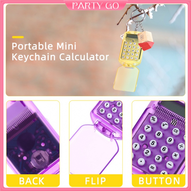 Set 3 Móc Khóa Máy Tính Mini Nhiều Màu Sắc