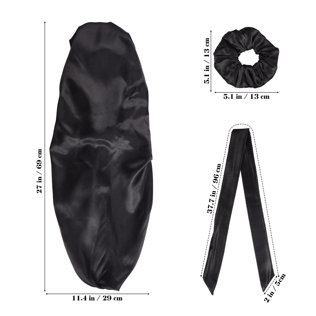 Bộ 3 Mũ Turban Vải Satin Mềm Mại Thời Trang