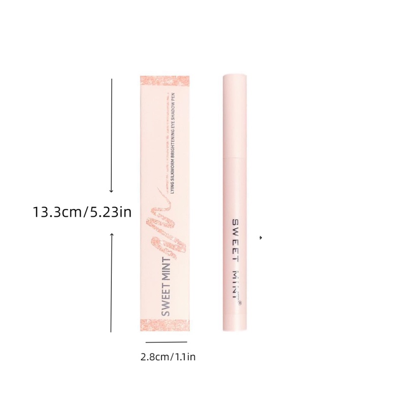 Bút Kẻ Mắt Kiêm Phấn Mắt Bắt Sáng Dạng Xoay Màu Bạc Hà Ngọt Ngào