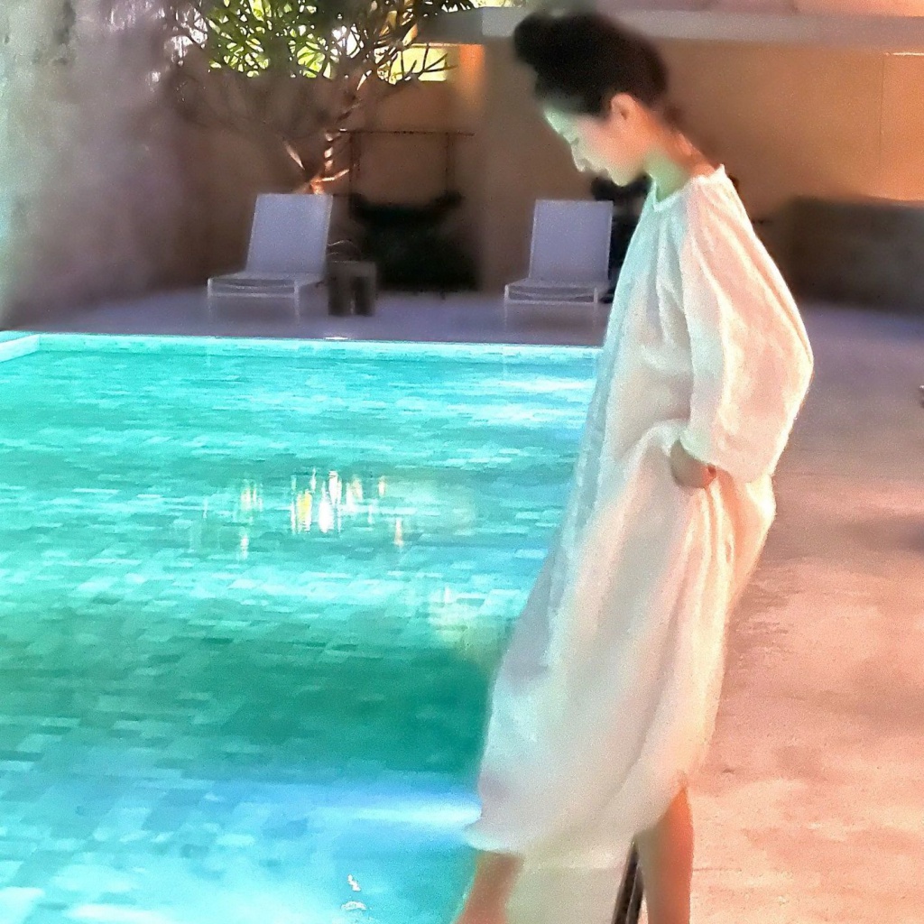 Đồ ngủ Tay Dài Màu Sắc Trơn Phong Cách Pháp Thời Trang Xuân Thu Xinh Xắn Cho Nữ