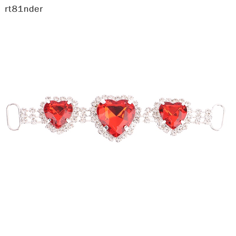 Rt 1 Khóa Dây Xích Đồng Đính Đá Acrylic Hình Trái Tim Trang Trí Quần Áo / Đồ Đi Biển / Giày Trang Trí Đám Cưới n