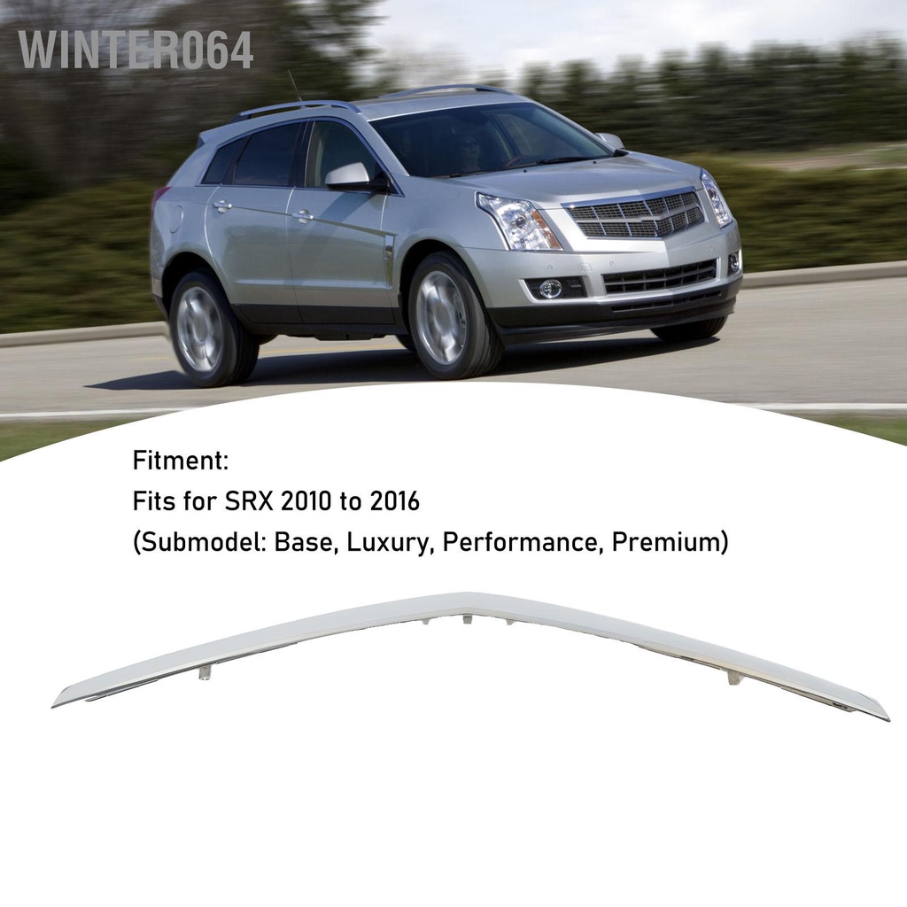 Winter064 Ốp cản trước Lưới tản nhiệt Moulding Trim 1235120 Chrome Cover Frame cho SRX 2010 đến 2016
